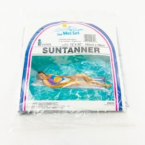 Intex The Wet Set Vintage 1990 Suntanner Silver Lounge Pool aufblasbar 72inx30in - Bild 1 von 6