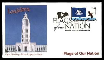Mayfairstamps US FDC 2009 Flag of Louisiana and Capitol Bldg First Day Cover aau - Image 1 of 2