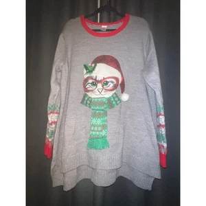 Hässlicher Weihnachtspullover Weihnachten Größe 3X Katze - Bild 1 von 3