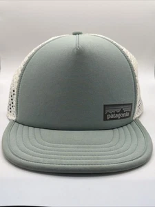 Patagonia Hat Cap Strap Back Green Mesh Trucker Patch Mens Outdoor Lightweight - Picture 1 of 4