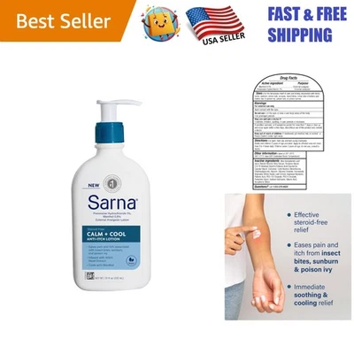 Loción calma + fresca de 7,5 oz: alivia la picazón de las picaduras de insectos y la hiedra venenosa naturalmente Foto 1 de 4