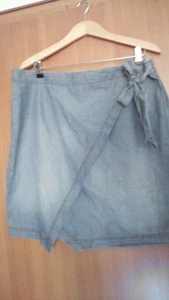 NEU! sommerlicher Jeans-Rock mit Wickeleffekt, RAINBOW bonprix,Gr.44/46/L/XL/XXL - Bild 1 von 4