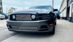 Upper Front Grille Overlay Honeycomb Style fits 2010-2014 Ford Mustang - Picture 1 of 6