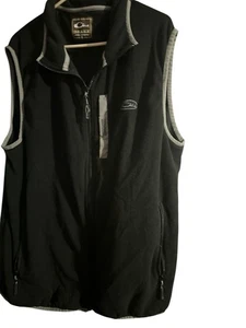 Drake Waterfowl  Fleece Vest Mens Sz XL Full Zip Black - Picture 1 of 6