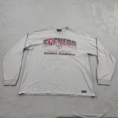 Camisa Sooners Oklahoma De Colección Para Hombres Grandes Campeones Nacionales EE. UU. JanSport OU 2001 Foto 1 de 4