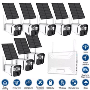 Home Security Camera CCTV System Kit 8CH 1080P WiFi Wireless IR Cam 2-Way-Audio - Picture 1 of 30