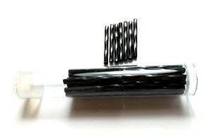 44 Stck. ~ JET BLACK TWIST ~ 25 mm LANGES HÖRN ~ GLASPERLEN SET - Bild 1 von 1