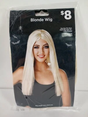 Long Blonde Wig Costume Adult Size Halloween Party - Image 1 of 2