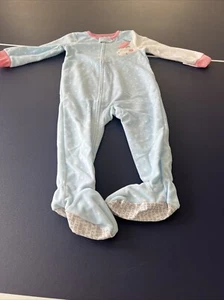 Carter's 1 Piece Fleece Unicorn Pajama PJs Toddler Girl Sleeper Footie Size 24M - Picture 1 of 10
