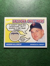 2004 Topps Bazooka One Liners Relics HARMON KILLEBREW w / Pinstripe Jersey Twins