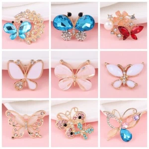 Funda de teléfono de vidrio cristal mariposa belleza aleación accesorios para el cabello hágalo usted mismo tocado - Imagen 1 de 38