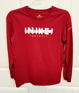 Nike Niños Jóvenes Talla XL La Camiseta Nike Algodón Manga Larga Camisa Roja Fútbol Usada en Excelente Condición - Imagen 1 de 9