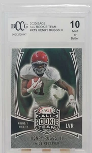 Sage All Rookie Team 2020 #RT9 Henry Ruggs III radiocontrol Beckett BCCG 10 - Imagen 1 de 2