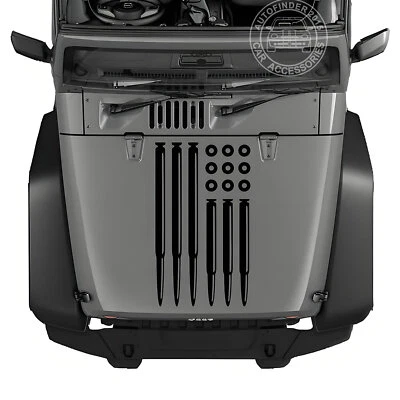 Bullet Design Graphics Car Hood Sticker For Jeep Compass Wrangler Bonnet Decals - Изображение 1 из 4