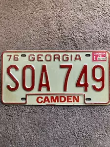 1978 Georgia License Plate - SOA 749 - Very Nice Natural! - Picture 1 of 2