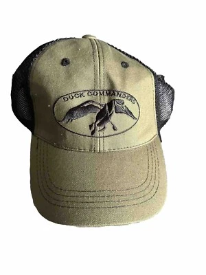 Duck Commander Duck Dynasty Distressed Olive Hat Cap Camo Arise Kill Eat Hunt - Image 1 of 4