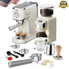 20 Bar Compact Professional Espresso Coffee Machine Grinder W/ Milk Frother New