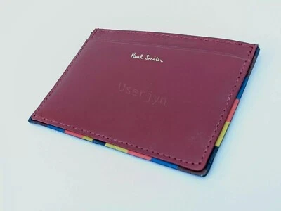 Paul Smith Wallet - BNWT Bright Stripe Edge Red Card Holder Case Slip RRP - Image 1 of 4
