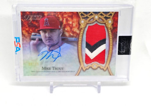 2022 Topps Dynasty Mike Trout Los Angeles Angels Patch Auto Factory Encased /5