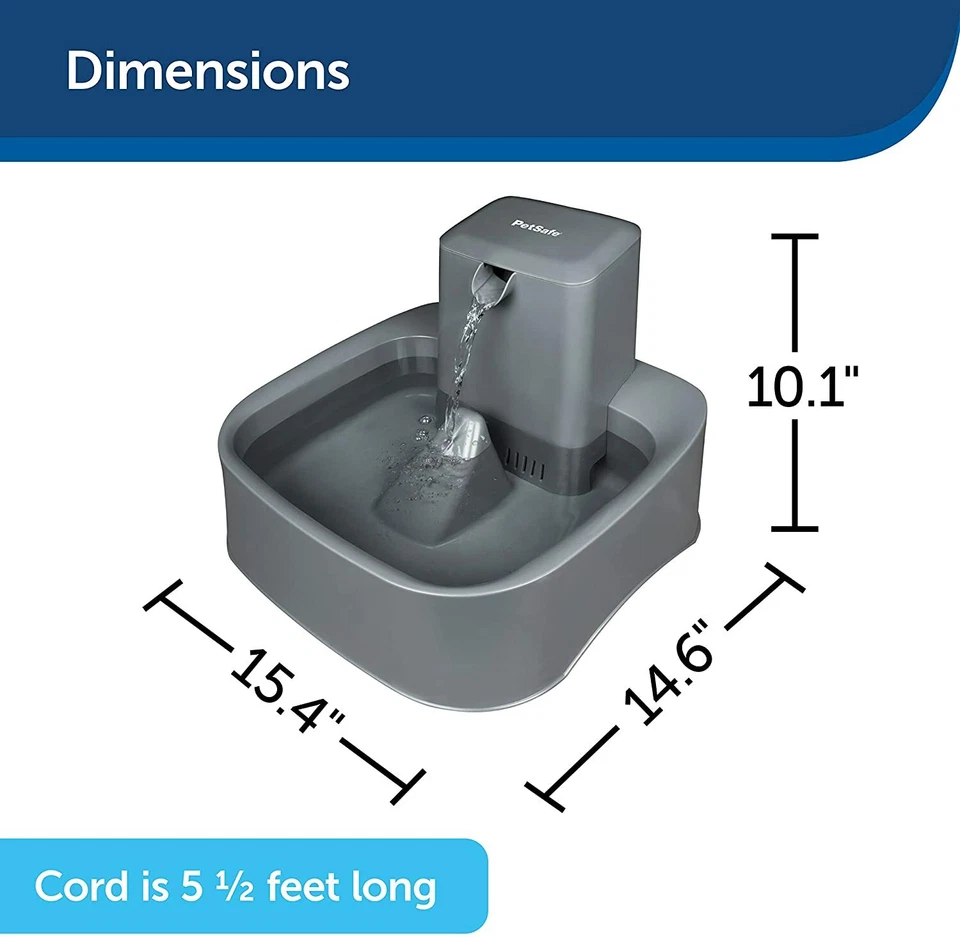 Fuente grande para mascotas PetSafe PWW00-16468 Drinkwell 2 galones - apta para lavavajillas Foto 1 de 4
