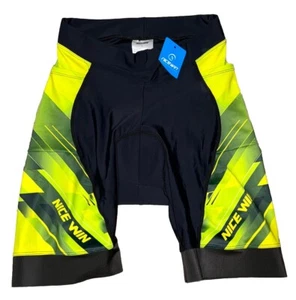 Nice Win Men's L Cycling Shorts Black 3D Padded Breathable Pockets Biker Shorts - Picture 1 of 8