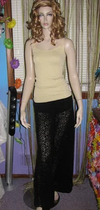 ¡NUEVO! PANTALONES FREE PEOPLE Forrados de Negro BRIANAS ENCAJE PIERNA ANCHA PIERNA ANCHA 6 $168 - Imagen 1 de 12