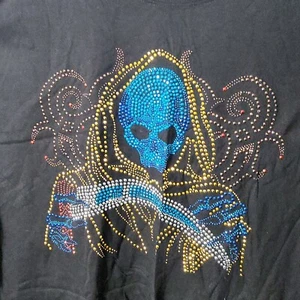 Death FatherZ IV Metallic Stud Black T-Shirt Sz 4XL Vintage Cotton  NOS mACA-04 - Picture 1 of 5