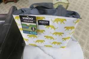 Wild Leopards 6-Can Small Cooler Tote Hand Bag Cooler One Compartment Zipper New - Picture 1 of 5