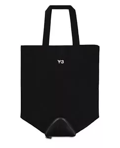 Y-3 Yohji Yamamoto Packable Tote Logo Tasche Schwarz (IU4627) Neu mit Etikett - Bild 1 von 6