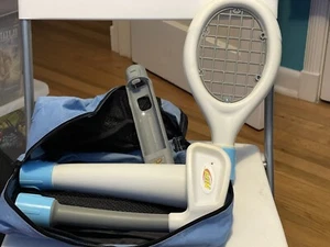 Wii Nerf Paquete de Accesorios Deportivos Suaves Bate Blanco Raqueta de Tenis y Club de Golf Juego - Imagen 1 de 6