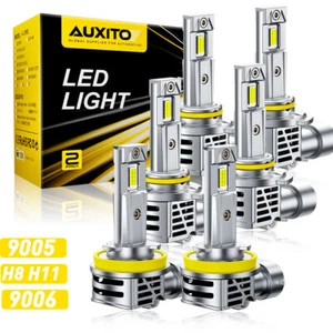 LED Headlight High Low Beam 28000LM H11 9005 9006 Bulbs Driving Lamp Plug&Play - Picture 1 of 8