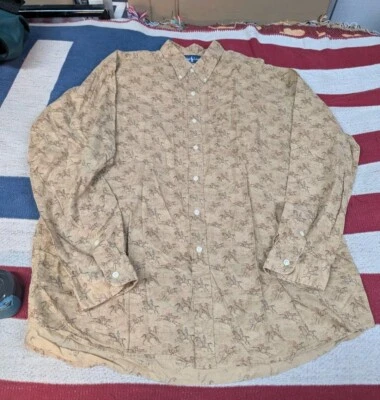 Polo Ralph Lauren 马匹印花纽扣衬衫 L 复古 Buttondown — 第 1/4 张图片