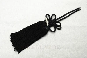 1Pcs Car Rearview Mirror Charms Good Luck Black Chinese Knot Hang Vip Gift - Picture 1 of 10