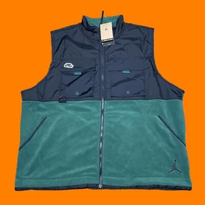 Nike Air Jordan Jumpman Embroidered Logo Forest Green Soft Fleece Vest size L - Picture 1 of 11