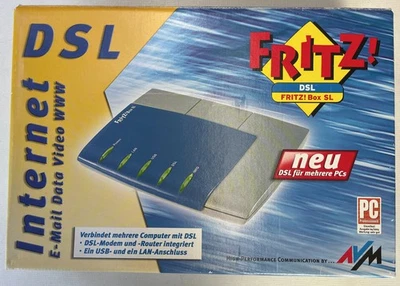 Für Sammler/Bastler: FRITZ! Box SL DSL-Router Ende 2000er ohne WLAN - Bild 1 von 4