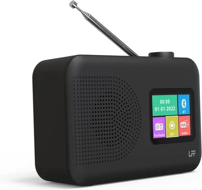 Radio Digitale DAB plus E FM, Piccola Radio per Cucina Con Cavo O Batteria, Radi - Immagine 1 di 4