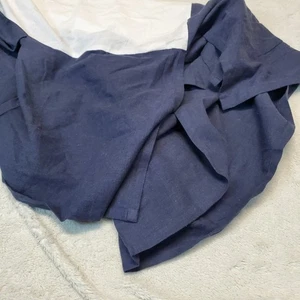Restoration Hardware Navy Blue Cotton Crib Toddler Bed Skirt - Picture 1 of 5