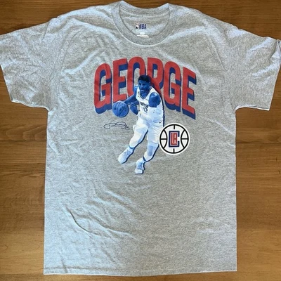 Новая без ценников мужская футболка Paul George Los Angeles Clippers большой короткий рукав серая - Изображение 1 из 4