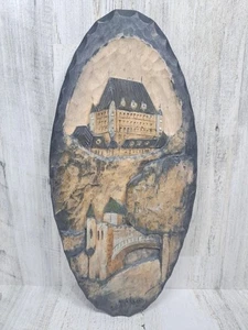 Placa de madera tallada a mano Alain Flamand Art Sculpteur 13" Quebec FIRMADA 2017  - Imagen 1 de 11