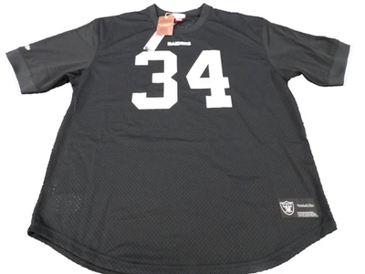 Camiseta MITCHELL & NESS NFL LOS ANGELES RAIDERS BO JACKSON MALHA PRETA TAMANHO 3XLT - Imagem 1 de 4