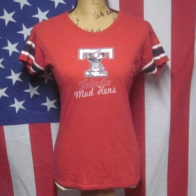 TOLEDO MUD HENS med juniors T shirt sewn baseball mascot Muddy sexy tee '47 - Image 1 of 4