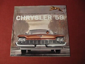 1959 Chrysler Folder Sales Brochure- Original - Imagen 1 de 3