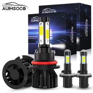 LED Headlight High Low Beam+Fog Bulbs 8000K For Ford E-350 Super Duty 1999-2007 - Picture 1 of 15