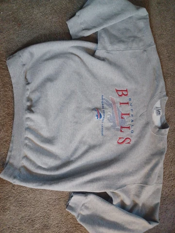 Vintage Buffalo Bills LEE SPORT Crewneck Sweatshirt Size XXL Embroidered Logos Cover
