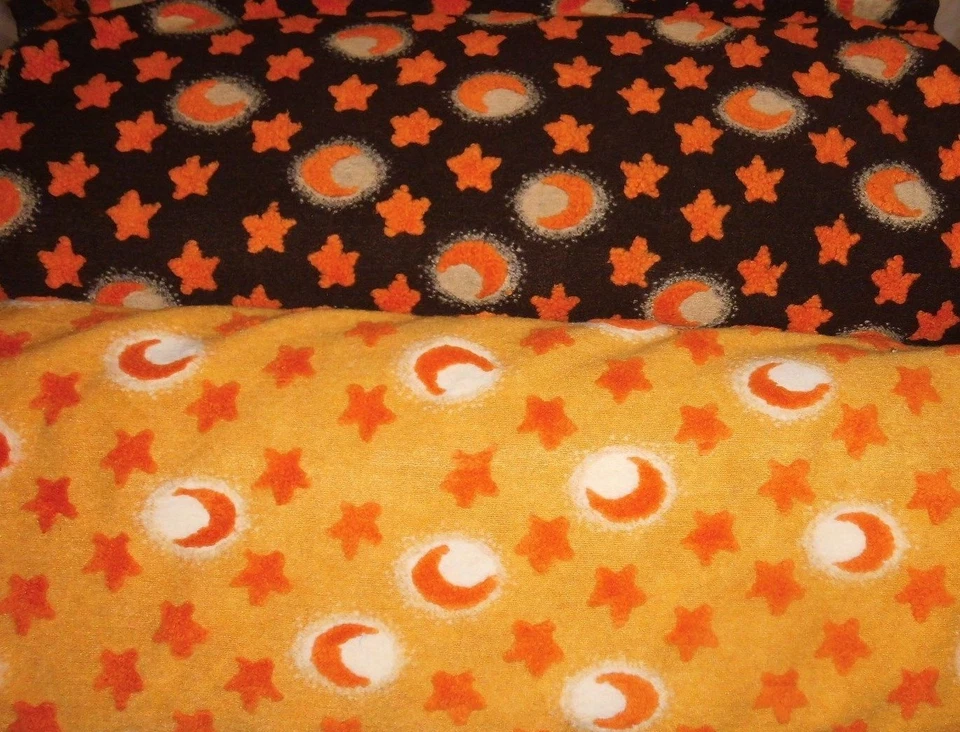 Vliesstoff (€13/m²) 0,3m Kinderstoff applizierte Sterne Monde 1,45m breit - Bild 1 von 1