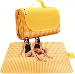 Extra Large Picnic Blanket Beach Blankets, 80''x80'' Picnic Mat Waterproof Sand - Picture 1 of 7