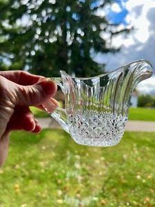 Vintage Kristall Milchkännchen geriffelt Diamantschliff von Crystal Showcase 3" - Bild 1 von 9