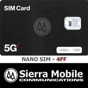 VERIZON 5G SA NANO SIM 4FF • CDMA 5G LTE (SA NETWORK) VZW • USPS TRACKING - Picture 1 of 3