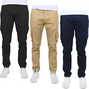 Mens 2-Pack Flex-Stretch Cotton Cargo Pants (SIZE 30-44) NEW FREE SHIPPING - Picture 1 of 11