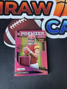 2024 NFL Prizm Jayden Daniels Pink Rookie Premier Jersey Relic - Commanders - Picture 1 of 2